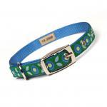 Blue And Green Mod Flora Metal Buckle Dog Or Cat..