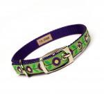 Purple And Lime Mod Flora Metal Buckle Dog Or Cat..
