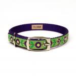 Purple And Lime Mod Flora Metal Buckle Dog Or Cat..