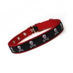 Black And Red Skull And Crossbones Metal Buckle..