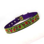 Lime And Purple Floral Metal Buckle Dog Collar (1..